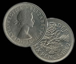 Great Britain 6 Pence Coins