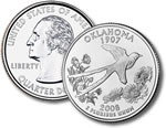 2008-D Oklahoma Statehood Quarter